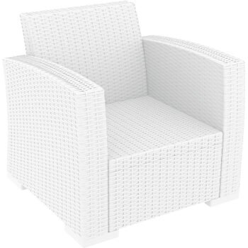 Monaco Lounge Armchair - White