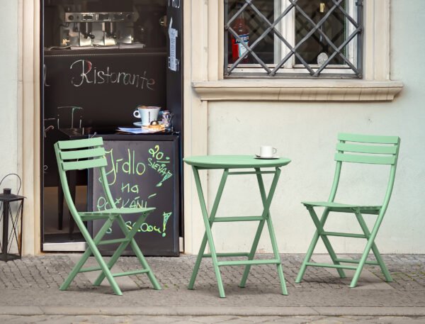 Helen Folding Table Ø60 and Helen Folding Chair x2