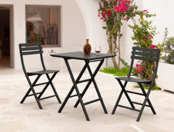 Helen Folding Table 60x60 and Helen Folding Chair x 2