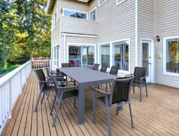 Vegas Table XL and Pacific Armchair x 10