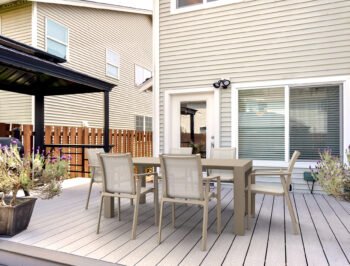 Vegas Table Medium and Pacific Armchair x 6