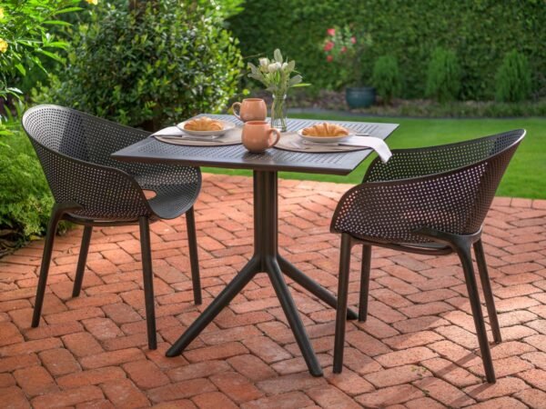 Siesta Sky Pro Chair + Sky 80 Square Table Outdoor Dining Set