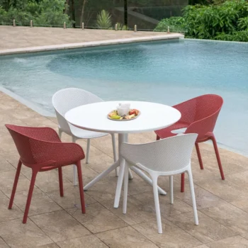 Siesta Sky Pro Chair + Sky Round Table Outdoor Dining Set