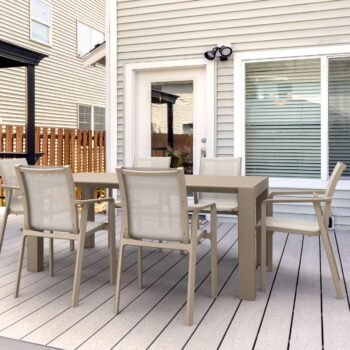 Siesta Pacific Armchair + Vegas Medium Table 180-220 Outdoor Dining Set