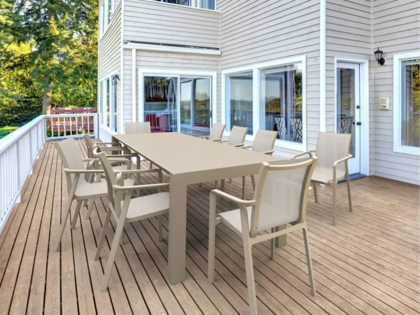 Siesta Pacific Armchair + Vegas Large Table 260-300 Outdoor Dining Set