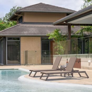 Siesta Tropic Sunlounger + Ocean Side Table Poolside Lounge Set